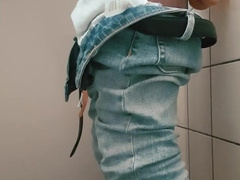 At the university I bang my caboose with a faux-cock oiled with my nut-juice.