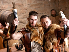 Norse studs fucking each other in the ass hard
