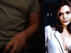 Huge Cum Blast over Elizabeth Olsen