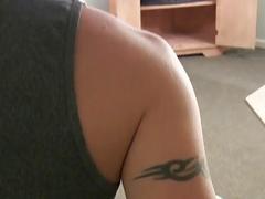 Tied up hunk gets a helping hand job