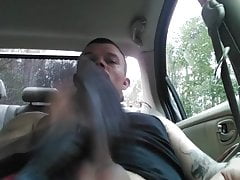 Cumming hard in the car