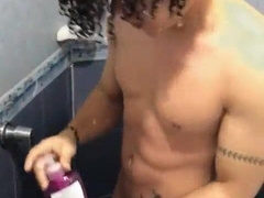 Gay-For-Pay Latino Showering