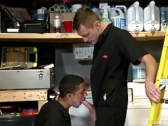 Big Cock Handyman Tops Ebony Colleague