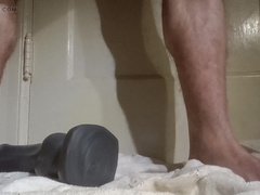 Thick fucktoys in taut unshaved booty