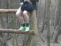 wooden railing