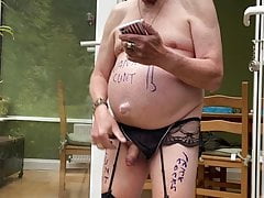 Wanker is having a stiff wank