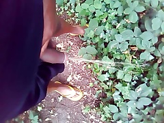 pissing outdoors