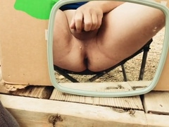 Thanksgiving camping weekend of solo pleasure with multiple toys - Part 1 (Anal plug insertion)