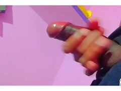 Hot Model  Dick Flashing & Cumshot in room