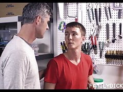 Young Fit Twink Stepson Fucked By Stepdad In The Garage