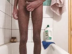 Jim masturbates and is going to explode his beautiful cock on you