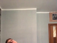 Sizzling Jock Plays with his Taut Booty Slit before Tugging off