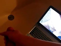 Watching Porn and Using Cum as Lube