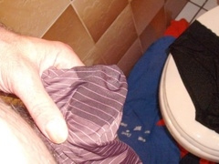 Cumming in panties, boy masturbating, man in panties