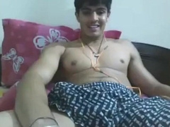Uncircumcised Indian Teddy Drains His Huge Chisel on Web cam