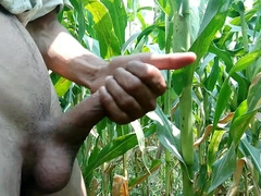 Indian Insane Boy Toying with Yam-Sized Man Rod