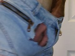Tight, ripped denim shorts.