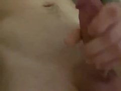 Sleek meaty manhood spunks in the douche