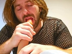 Drew passionate about sucking your pink dildo