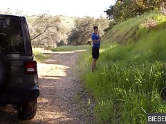 Outdoors Gay Pleasant Experience Near a Jeep