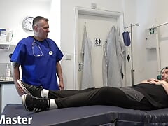 Doctor worships patient's feet and licks two loads of cum from perfect foot PREVIEW