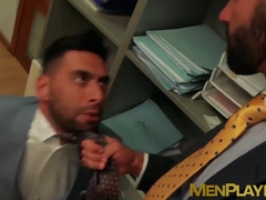 Suit sex with two executive branch directors in real office