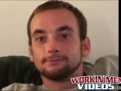 Cute young drifter jerking off to cum and get payed