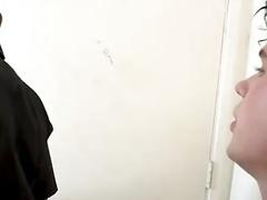 Maintenance room quickie with the security guard