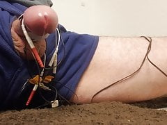 Soft to hard estim hands free cumshot