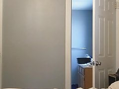 Daddy's shaved cock sucked