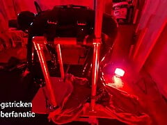 Rubber Gimp in latex with electro and spanked