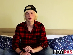 Thick twink cock ends up getting attention after interview