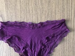 cum in purple panties
