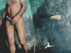 Outdoor handjob action between gay men at a party