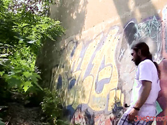Long bearded amateur guy Squirell likes jerking off & draining his long cock d