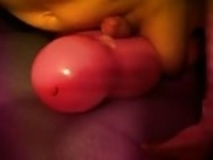 Balloon humping cumming on couch