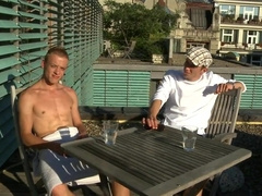 Watch this hairy dude dominate and suck on a hot, young stud's meaty cock