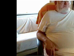 grandpa and young on web cam