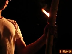 Watch these muscle-bound guys go wild in an anal invasion, money shot, and cum-sharing frenzy!