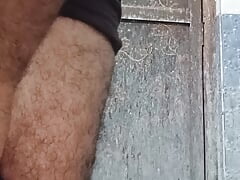 Indian boy jerking in bathroom