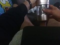 Masturbation with masturbator