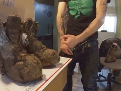 Jerking off on my boots twice