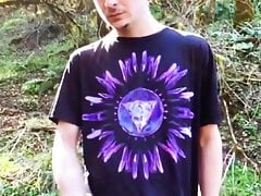 Cute College Boi Wanks Off Outdoors.