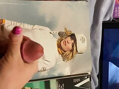 Cumming for Margot Robbie and licking it up 10