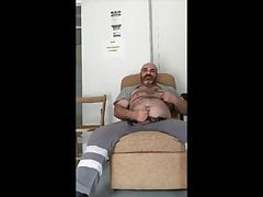 Bear worker cumming and pissing