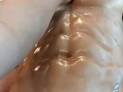 Asian hunk gets nipple play while being service