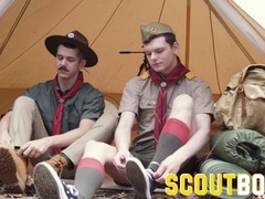 ScoutBoy receives hot load on chest and stomach from Scoutmaster