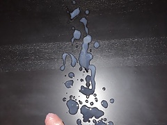 Huge cumshot in slow motion