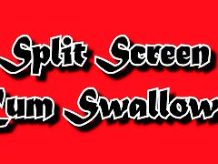 Split Screen Cum Swallow 2