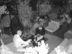 Jizm on outdoors voyeur web cam